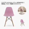 thumbnail image 4 of Silla Minimalista Estilo Moderno 4 piezas Rosa Mirel Minimalista, 4 of 8