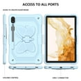 thumbnail image 5 of Protective Case for Samsung Galaxy Tab S10+ Plus/ Tab S9+ Plus/ Tab S9 FE+ Plus 12.4", Cute Butterfly Kids Friendly Kickstand Shockproof Case with Shoulder Strap & Pen Holder,Blue, 5 of 8