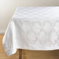 thumbnail image 3 of Saro Lifestyle DM888.W67180B 67 x 180 in. Rectangle Damask Simply Luxurious Tablecloth, White, 3 of 5