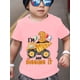 thumbnail image 1 of DiGGiNG i T Camiseta infantil con estampado de excavadora para cumpleaños de 3 años, para niños y niñas, para primavera, verano y otoño, informal, 1 of 7
