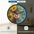 thumbnail image 5 of Voice Activated Clock with Glow Light 12 Inch Large Silent Wall Clock Battery Operated for Home Decor Cute Highland Cow, 5 of 8