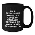 thumbnail image 2 of Funny Christmas Unique Gifts for Registered Nurse Friends - Sassy Black Coffee Mug from Coworkers, 2 of 4