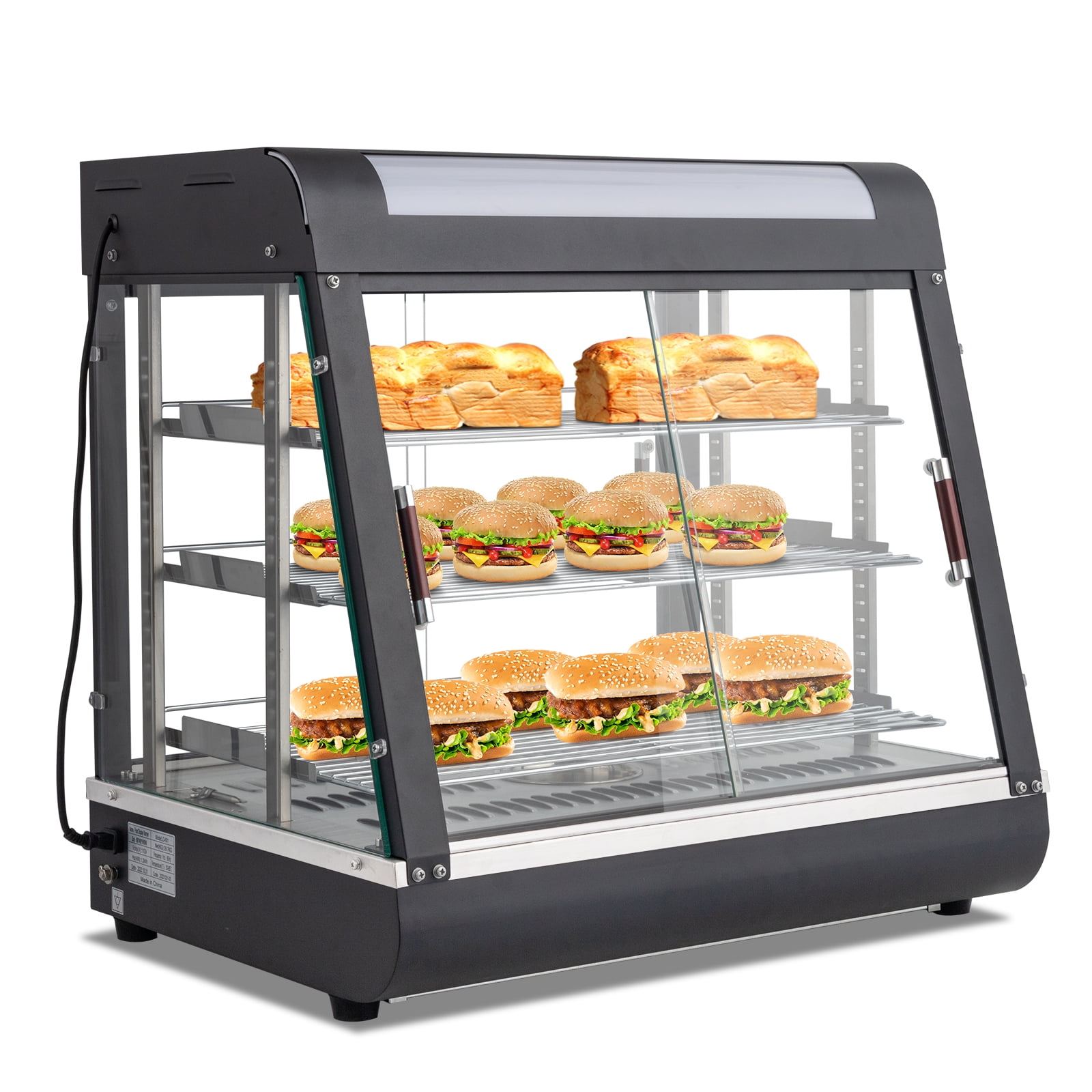 ROVSUN 26" Commercial Food Warmer Display, 3Tier Electric Countertop