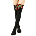 thumbnail image 2 of Ashirexll Knee High Socks for Women, Fuzzy Socks for Women, Extended Knee Length Solid Christmas Bow Ball Warm, 2 of 5