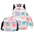 thumbnail image 1 of Cartoon Print Backpack Lightweight Bookbag Multifunctional Backpack (Light Pink), 1 of 2