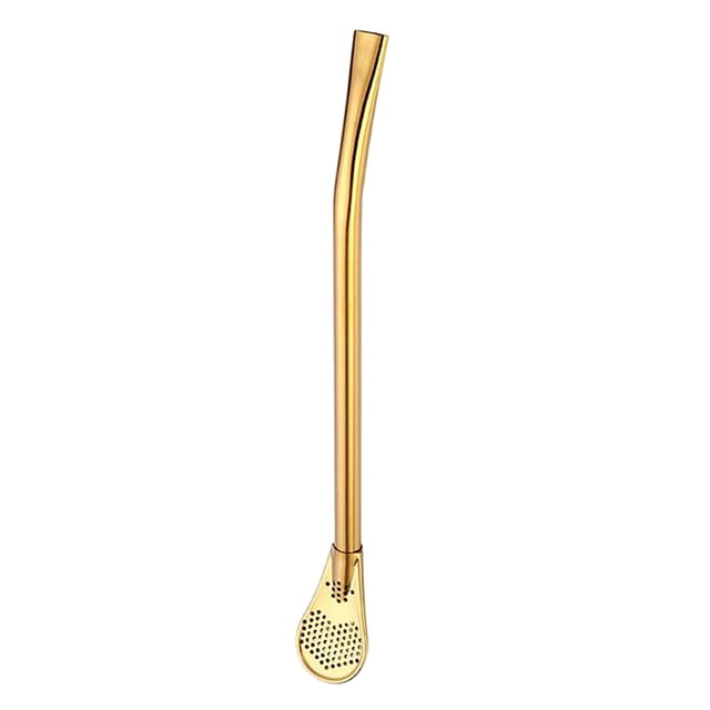 Agitador Con Ventosa De Acero Inoxidable 304, Cuchara Para Beber Café, Cucharadita Dorada Sunnimix Barra de acero inoxidable 304