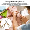 thumbnail image 3 of Sewing Scissors, Perfect Gift Stainless Steel Vintage Embroidery Scissors Incisive  For DIY, 3 of 8