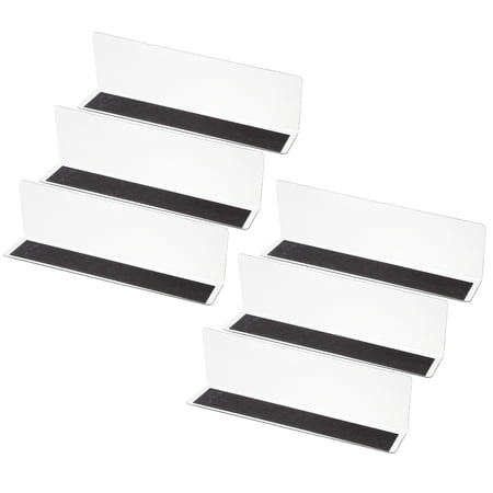 Uxcell 6 Pack Shelf Dividers for Closet Organization, 7.9x1.18x2.4" Acrylic Magnetic Closets Separator Kitchen Cabinet Shelves Under Bed Blocker for Bedroom Kitchen Office, Clear