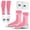 Pink, variant on MediCaptain Soccer Training Bundle for Soccer Cleats with Grip Socks, Shin Guards, Pre-cut Sock Sleeves and Straps, US Mens, Women with Size 8 to 12, White