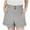Gray, variant on Girls' Ruffled Elastic Waist Shorts Summer Casual Wide Leg Shorts with Pockets Size 5-15 Years