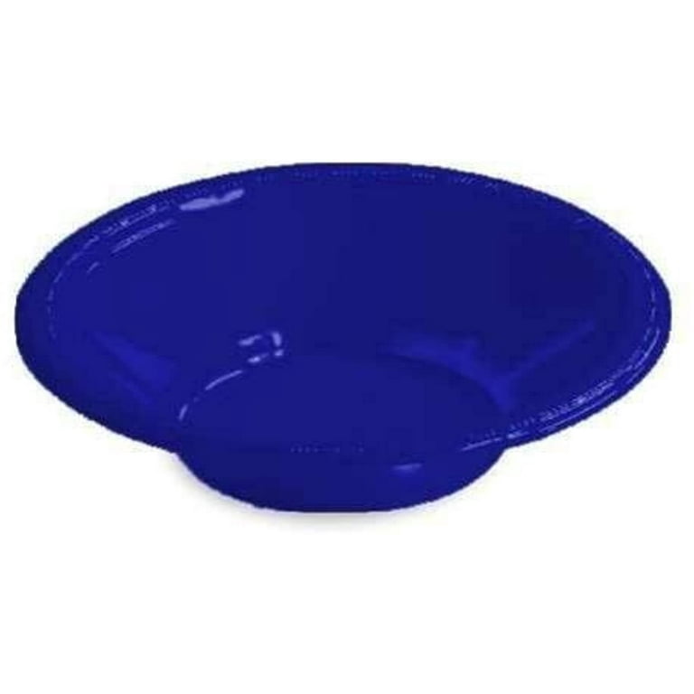 Amscan 2 Quart Plastic Bowls 3 34 x 8 12 Bright Royal Blue Set Of