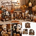 thumbnail image 6 of Halloween Decorations Indoor, Spooky Season Vintage Halloween Wooden Decor, Ghost & Skeleton Bakery Fall Home Table Decor, Creepy Cute Ornament for Shelves and Entry Tables, 6 of 6