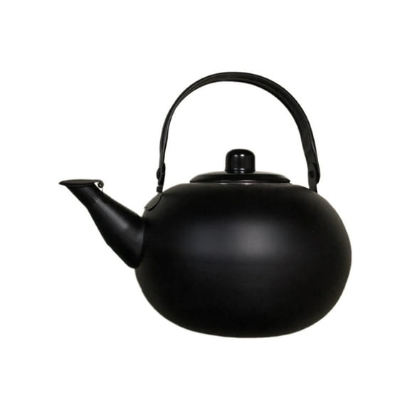 Acahhotxx Teapots Kettles, Stainsless Steel Teas Pots with Infuser Water Kettles Round Coffee Teas Pots Stovetop Kettles for Loose and Teas Bag - Black - S