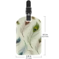 thumbnail image 6 of Square 2Pack PU Leather Elegant Peacock Feather Cruise Luggage Tag with Privacy Cover and Name ID Tag for Travel Handbags Backpacks Luggage Tags, 6 of 6