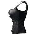 thumbnail image 3 of MISS MOLY Corset Top Overbust Steampunk Bustier Lace Up Women's Buckle&Zipper Faux Leather Waist Cincher Corset, 3 of 4