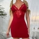 thumbnail image 2 of Camisón de encaje sin espalda con escote en V exquisito para mujer Babydoll Cut-Out Sleepdress Fridja nalpqowj38768, 2 of 7