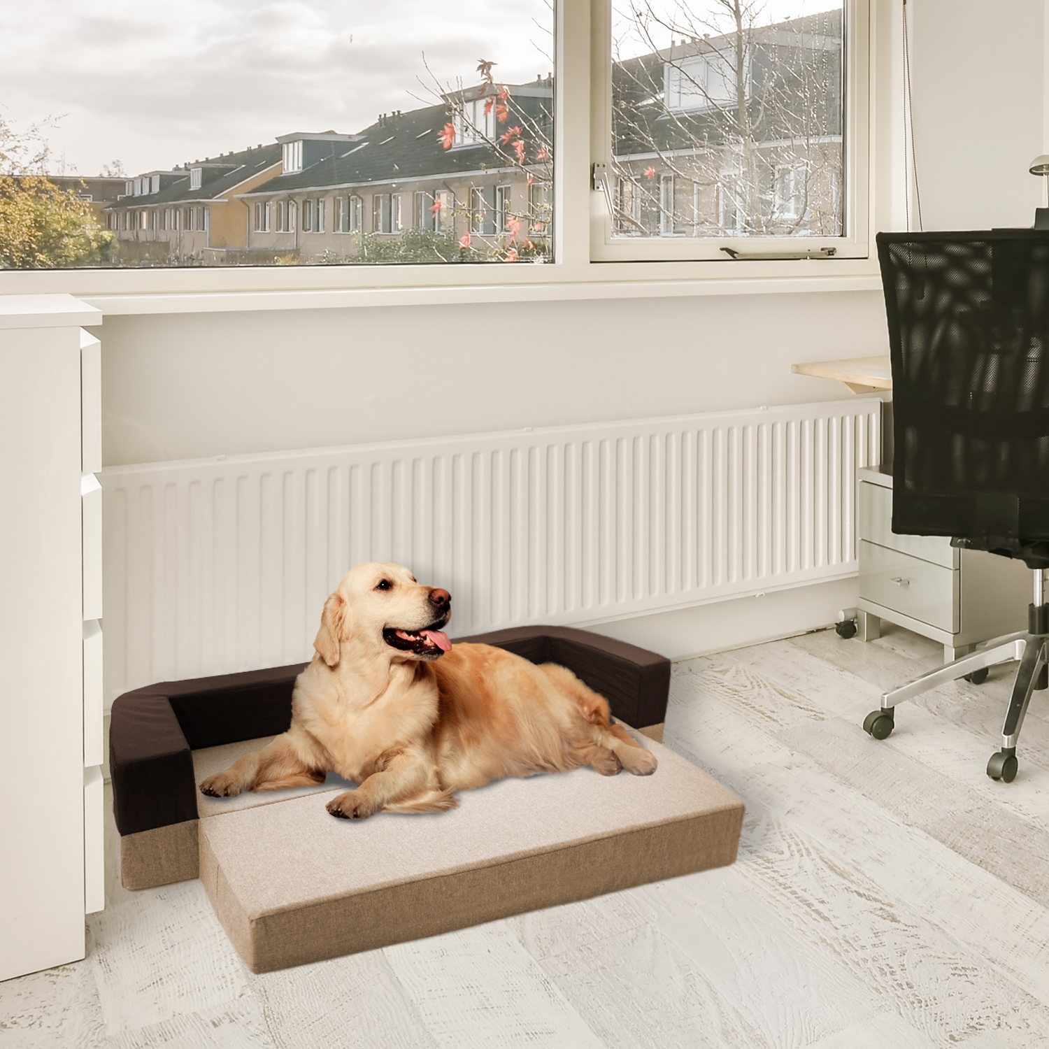 Precious Tails Orthopedic Foam Velvet Convertible Sofa Pet Mat