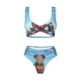 thumbnail image 5 of Honeii Elephant Sits Print Women’s Bikini Set,Two Piece Swimsuit Bathing Suits,Stylish High Elasticity Swimwear for Beach and Pool, 5 of 7