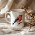 thumbnail image 3 of Bird Watching Mug, Red Crossbill Song Bird Mug, 11oz or 15oz White Ceramic Coffee Mug Gift for Bird Watchers, 3 of 9