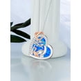 thumbnail image 2 of Dorunmo Dinosaur Necklace for Women 925 Sterling Silver Mother and Daughter Son Necklace Dino Jewelry Gifts for Mom (1 Cub, Blue Opal), 2 of 6