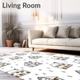 thumbnail image 2 of ODIKA 4x6 Machine Washable Non-Slip Area Rug, Nostalgic Village Houses Snow Capped Hearth Embellishment High Traffic Rug with Pad, White, 622641, 2 of 8