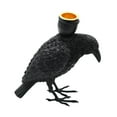 thumbnail image 2 of CoudarTitie Resin Statue Halloween Crow Candle Holder for Home Decor Candle Stand Sculpture, 2 of 9