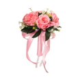 thumbnail image 1 of Künstlicher Hochzeitsstrauß, Brautstrauß, Der Hochzeitsstrauß für Die Zeremonie, Jahrestag, Party Dekoration Hält Rosado Gloria Ramo de novia, 1 of 7