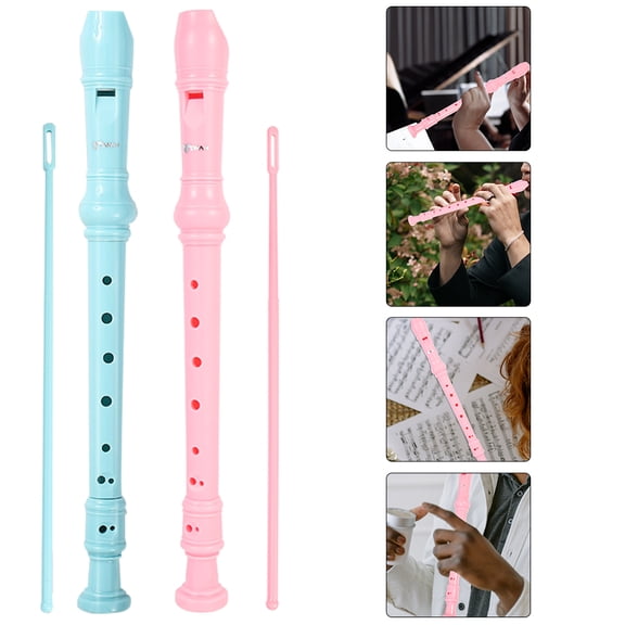 WRISTBIQUE 1Set Soprano Recorder Instrument in Assorted Colors Made of High Grade ABS for Beginner Players