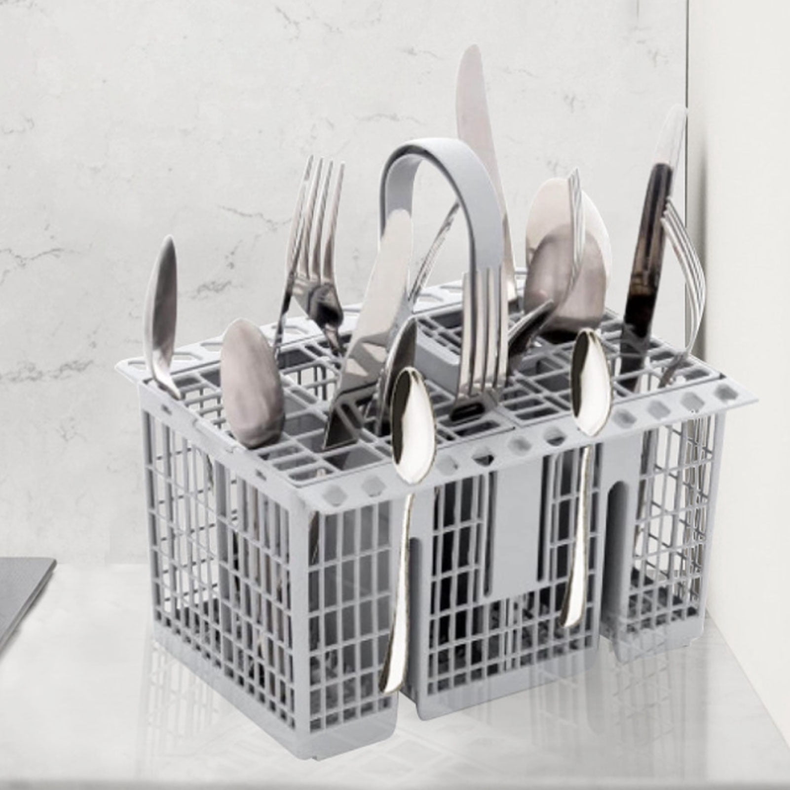 Dishwasher Utensil Basket, Replacement Cutlery Holder, Fits Most Dishwashers, Easy To Clean