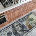 thumbnail image 5 of Ottomanson Machine Washable 100 Dollar Bill Non-Slip Rubberback 31x79 Money Rug, 2'7" x 6'7", Multicolor, 5 of 8