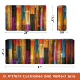 thumbnail image 2 of Tapetes de cocina Weesire coloridos de madera abstractos, juego de 2, 2 of 7