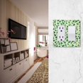 thumbnail image 5 of Yayeee Rocker Switch Wall Plate 1-Gang 4.6"x2.9" Home Decorative Outlet Cover, Green Dot Triangles Pattern, 5 of 6