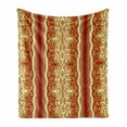 thumbnail image 1 of Orient Soft Flannel Fleece Throw Blanket, Middle Eastern Swirl Floral Ornament Branches Motif Oriental Artwork, Cozy Plush for Indoor and Outdoor Use, 70" x 90", Ruby Pale Coffee Cream, by Ambesonne, 1 of 6