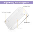 thumbnail image 3 of 9 Drawer Kitchen Organizers, Transparent Cutlery Storage, Polystyrene Storage Box, Organize Cutlery, Jewelry, Cosmetics，JUN, 3 of 5