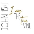 thumbnail image 2 of Kimberly, Allen 15x15 White Modern Wood Framed Museum Art Print Titled - I am the True Vine Square, 2 of 4