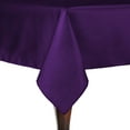 thumbnail image 1 of Ultimate Textile (5 Pack) Reversible Shantung Satin - Majestic 84 x 84-Inch Square Tablecloth - for Weddings, Home Parties and Special Event use, Purple, 1 of 4