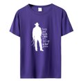 thumbnail image 4 of Fiudx Liquidación de Ofertas Flash Moda Mujer Casual Impresión Pulóver Manga Corta Camiseta Tops Blusa, 4 of 4