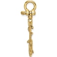 thumbnail image 2 of 14K Yellow Gold 3-D Textured Anchor With Rope And Shackle Bail Charm (43.4 X 21.7) Made In United States k7998, 2 of 5