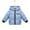Light blue, variant on Kids Girl Boy Hoodie Coat Toddler Warm Shiny Puffer Jacket Snowsuits 2-8T