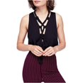 thumbnail image 2 of Free People Blusa con cuello anudado para mujer, negro, XS Free People Pull-over, 2 of 2
