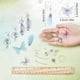 thumbnail image 3 of 1 caja DIY de 10 pares de dijes de alas de mariposa, kit para hacer aretes con dijes de hadas, tela de organza, dijes de mariposas e insectos, 3 of 9