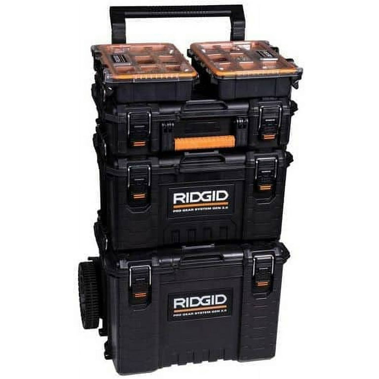 Ridgid stackable rolling tool box deals