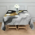 thumbnail image 3 of Black and Gold Marble Glitter Streaks Pattern Square Tablecloth,Waterproof Square Table Cover,Wipeable Spillproof Washable Table Cover for Home Kitchen Party Decor 42"X42"(107x107cm), 3 of 6