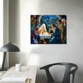 thumbnail image 3 of EastSmooth  Light of The World Canvas Wall Art Print, Manger Scene Celebrating the Birth of Jesus Christ, Christmas Home Décor, Nativity Scene Artwork, 3 of 4