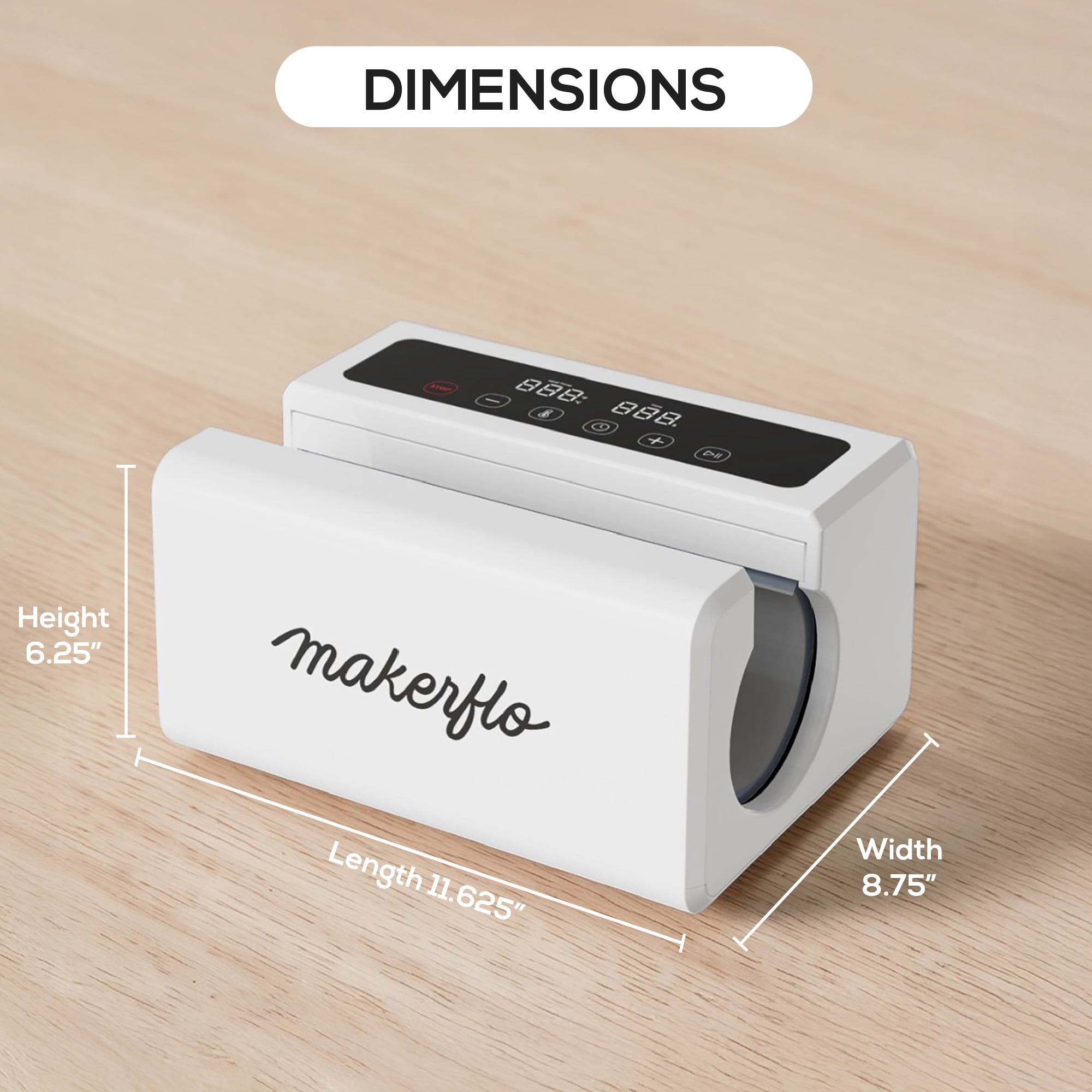 MakerFlo Automatic Tumbler Heat Press Machine, Auto Pressure Sublimation Mug Press for Tumblers, Mugs & Drinkware, Fast Heating with Even Heat Distribution, Digital Display, Heat Transfer Machine