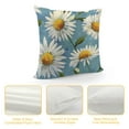 thumbnail image 4 of Shiartex Daisies Modern Rustic Decorative Throw Pillow Cover with Zipper Home Decor Printed on Both Sides - Pack of 1 - Suitable for All Seasons 12x12in, 4 of 5
