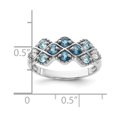 thumbnail image 5 of SS Rhodium-plated London Lt. Swiss Blue and White Topaz Ring, 5 of 6