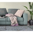 thumbnail image 4 of 20" X 20" Pink And White Zippered Suede Geometric Throw Pillow, 4 of 5