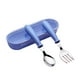 thumbnail image 5 of Juego de cuchara y tenedor infantil Wrtgerht de acero inoxidable 304 | Utensilios para la alimentación del bebé | Color verde | Vajilla de cocina duradera, 5 of 6