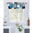 Abstract Art Patchwork Purple Blue and Grey Window Valances, Valances